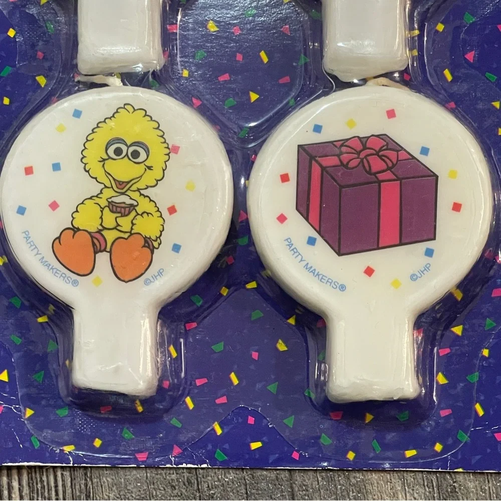 Vintage Sesame Street “You’re 1!” Birthday Cake Candle Elmo Big Bird Cookie New